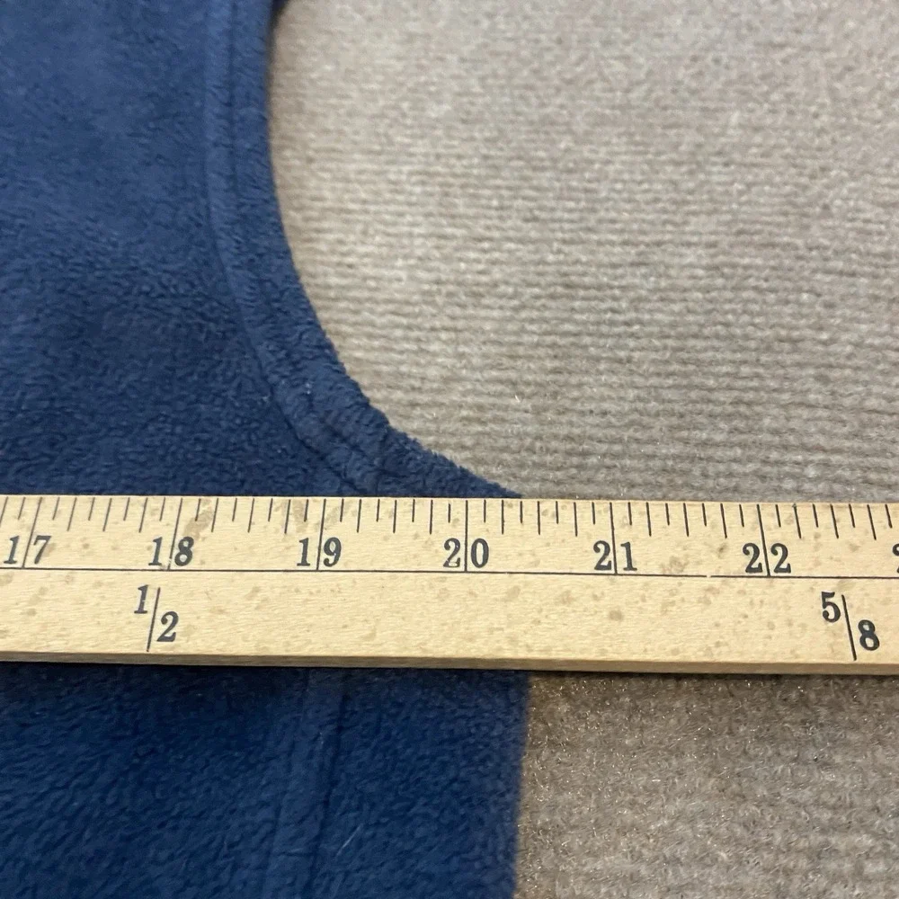 Columbia Fleece Vest Jacket Mens Small‎ Blue Sleeveless Full Zip Mock Neck